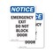 Signmission Emergency Exit Do Not Block Door, 5 in W x Rectangle, Vinyl Decal OS-2PACK-NS-D-57-V-11805 - alternate 1